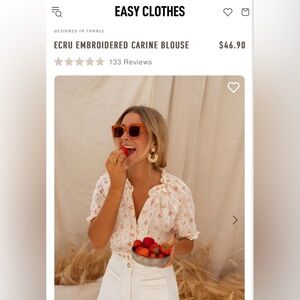 Pretty blouse with beautiful detail. Great condition.